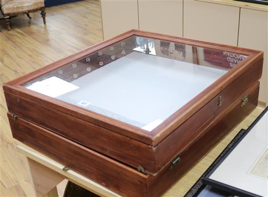 2 glazed table top display cabinets